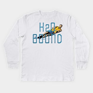 Water Ski H2O Bound Slogan Kids Long Sleeve T-Shirt